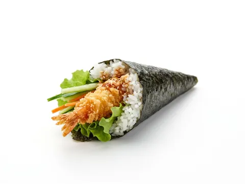Ebi tempura temaki — Temaki