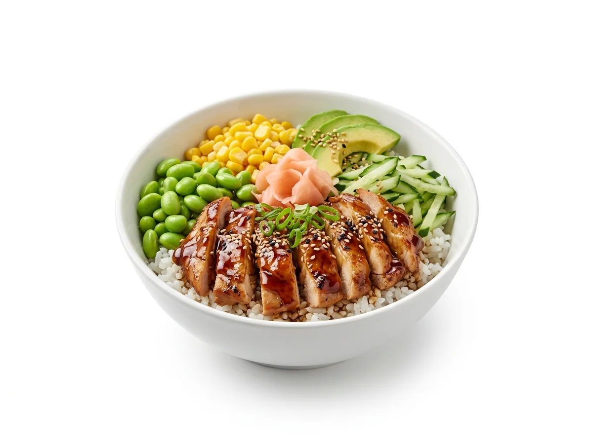 Vistas teriyaki poke — poke bļodas